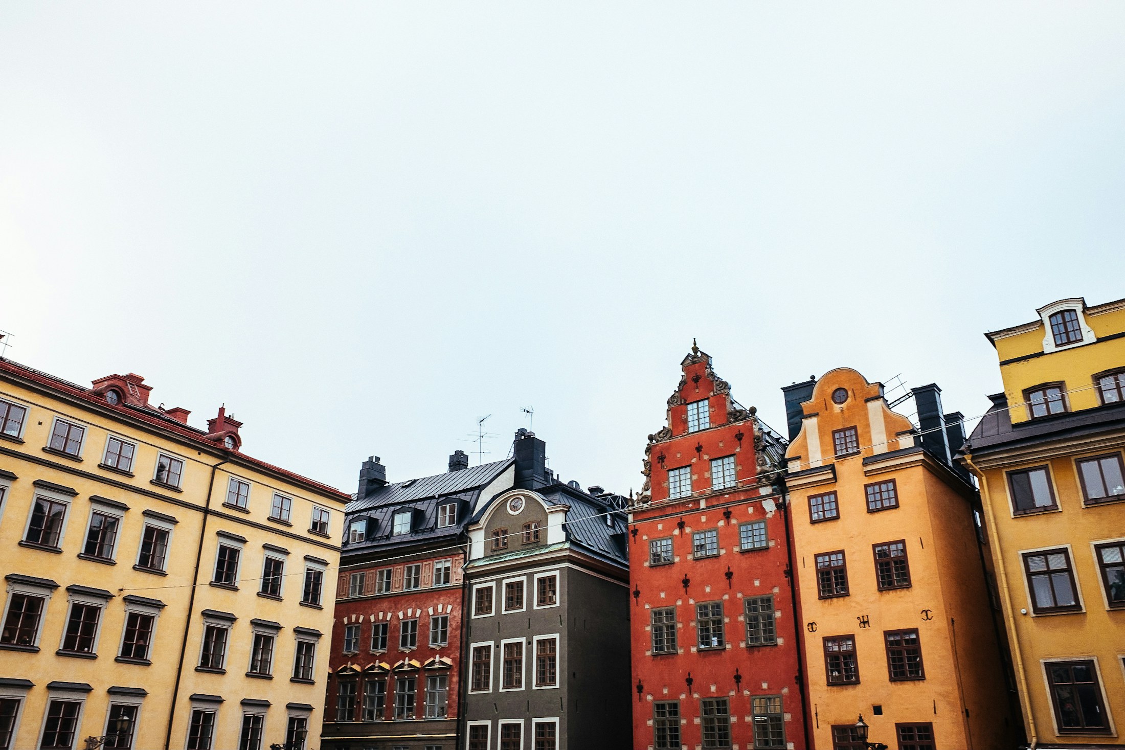 Stockholms stadsbild med klassiska fastigheter
